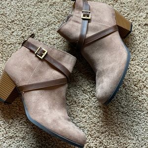Brown Suede Booties!